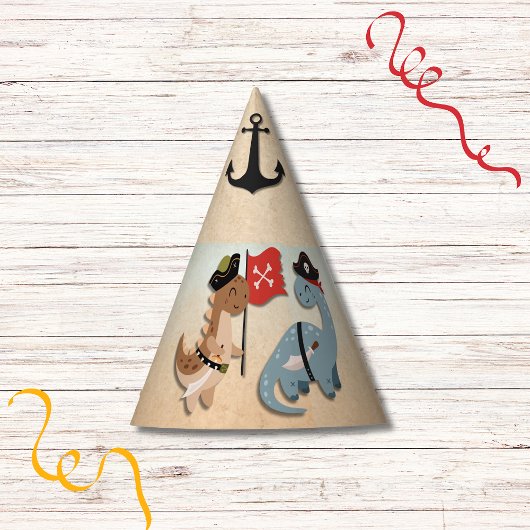 Dinosaur Pirate Verjaardagsfeestje Twin Boys Custo Feesthoedjes