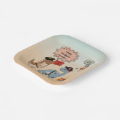 Dinosaur Pirate Verjaardagsfeestje Twin Boys Custo Papieren Bordje (Gebogen)