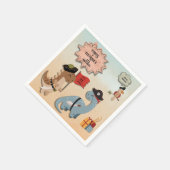 Dinosaur Pirate Verjaardagsfeestje Twin Boys Custo Servet (Hoek)