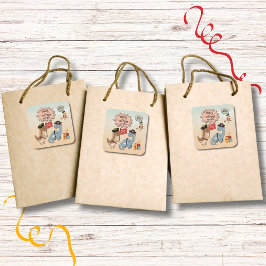 Dinosaur Pirate Verjaardagsfeestje Twin Boys Custo Vierkante Sticker