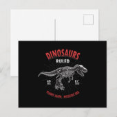 Dinosaur Planet Earth Mesozoïsche era | Dinosaur Briefkaart (Voorkant / Achterkant)