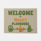 Dinosaur Playhouse Welkom Deurmat (Voorkant)