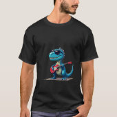 Dinosaur playing guitar T-shirt  (Voorkant)