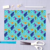 Dinosaur polka dot kleurrijk voor baby kinderen tissuepapier (Craft)