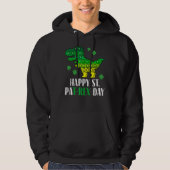 Dinosaur Popper Happy T Rex St Patrick's Day Irish Hoodie (Voorkant)
