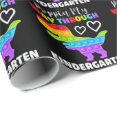 Dinosaur Poppin My Way Through Kindergarten Cadeaupapier (Rol Hoek)