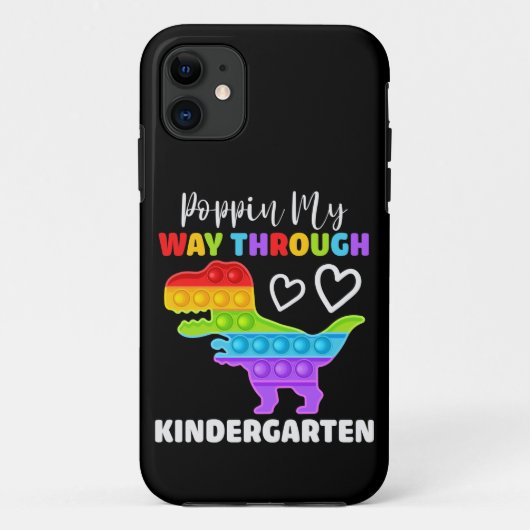 Dinosaur Poppin My Way Through Kindergarten Case-Mate iPhone Case (Achterkant)