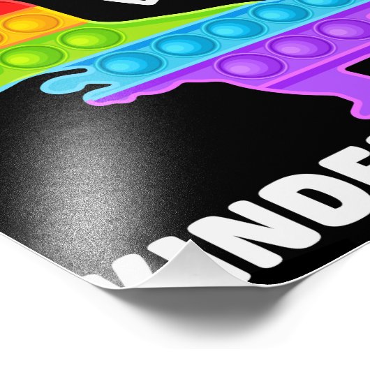 Dinosaur Poppin My Way Through Kindergarten Foto Afdruk (Hoek)