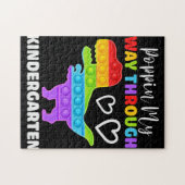 Dinosaur Poppin My Way Through Kindergarten Legpuzzel (Horizontaal)