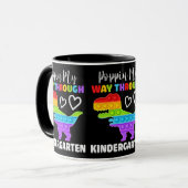 Dinosaur Poppin My Way Through Kindergarten Mok (Voorkant links)