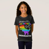 Dinosaur Poppin My Way Through Kindergarten T-shirt (Voorkant volledig)