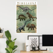 Dinosaur Poster (Thuiskantoor)