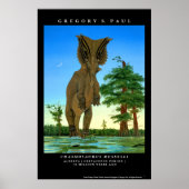 Dinosaur Poster Chasmosaurus Gregory Paul (Voorkant)