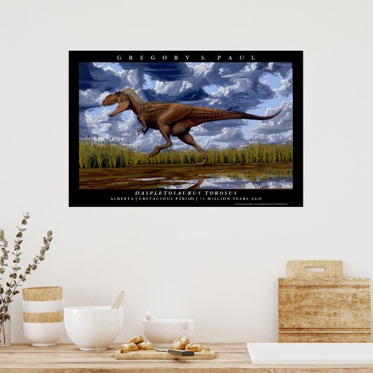 Dinosaur Poster Daspletosaurus Greg Paul (Keuken)