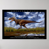 Dinosaur Poster Daspletosaurus Greg Paul (Voorkant)