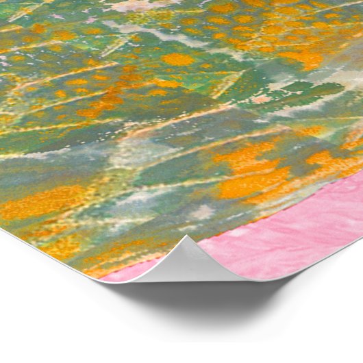 Dinosaur-Poster met Butterfly Art Print (Hoek)