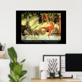 Dinosaur Poster Styracosaurs Gorgosaurus Greg Paul (Thuiskantoor)