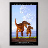 Dinosaur Poster Tyrannosaurus T rex Greg Paul (Voorkant)