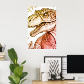 Dinosaur Posters for Kid's Room Wall Poster (Thuiskantoor)