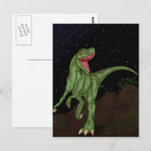 Dinosaur - Prehistorische nacht Briefkaart (Voorkant / Achterkant)