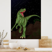 Dinosaur - Prehistorische nacht Poster (Keuken)