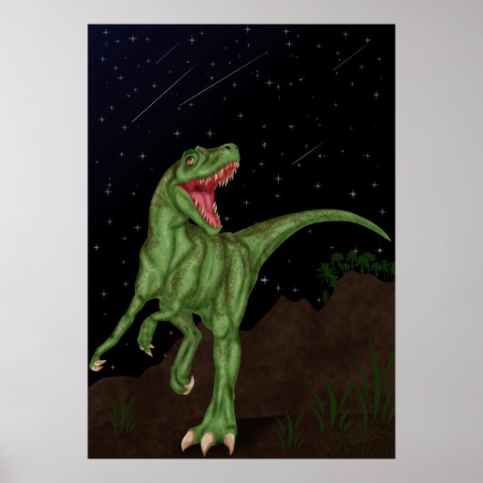 Dinosaur - Prehistorische nacht Poster (Voorkant)