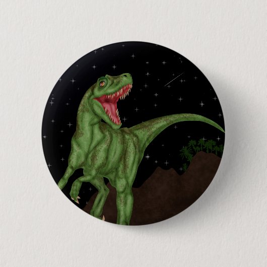 Dinosaur - Prehistorische nacht Ronde Button 5,7 Cm (Voorkant)