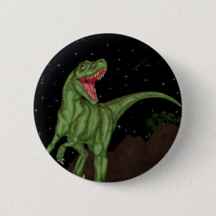 Dinosaur - Prehistorische nacht Ronde Button 5,7 Cm
