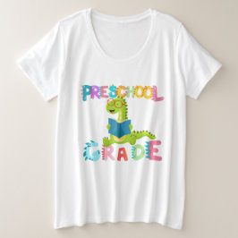 Dinosaur Preschool GRADE Squad lerarenopleiding Grote Maat T-shirt