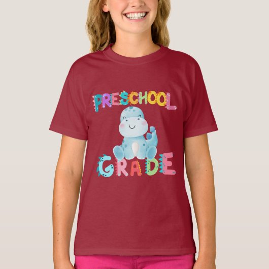 Dinosaur Preschool GRADE Squad lerarenopleiding T-shirt (Voorkant)