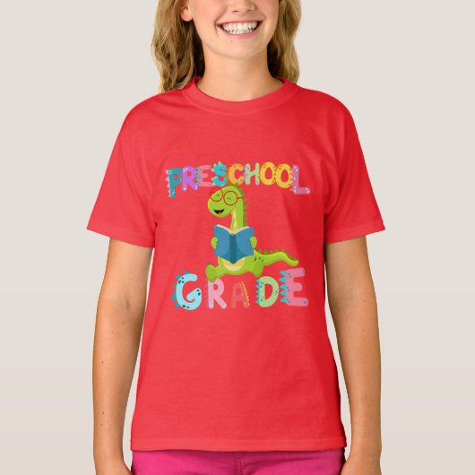 Dinosaur Preschool GRADE Squad lerarenopleiding T-shirt (Voorkant)