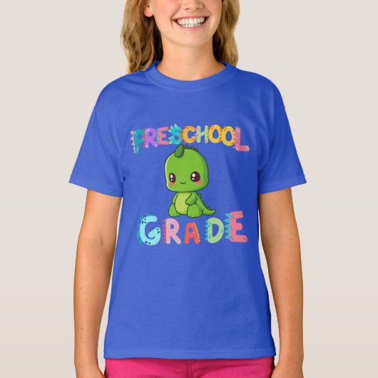 Dinosaur Preschool GRADE Squad lerarenopleiding T-shirt (Voorkant)