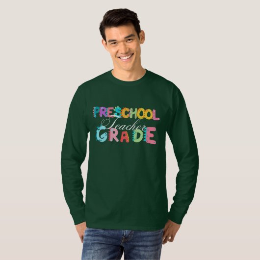 Dinosaur Preschool GRADE Squad lerarenopleiding T-shirt (Voorkant volledig)
