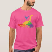 Dinosaur Pride Maand Gay Rainbow LGBTQ T-shirt (Voorkant)