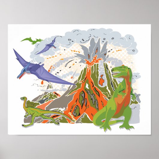 Dinosaur Print Poster (Voorkant)