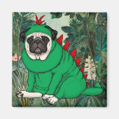 Dinosaur Pug Magneet (Voorkant)