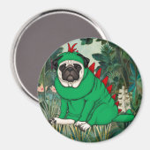 Dinosaur Pug Magneet (Voorkant / Achterkant)