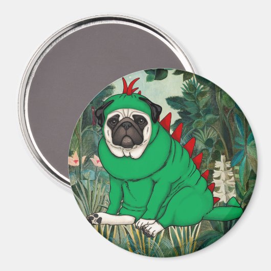 Dinosaur Pug Magneet (Voorkant / Achterkant)