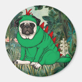 Dinosaur Pug Magneet (Voorkant)