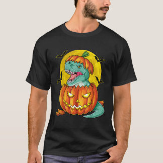 Dinosaur Pumpkin T shirt Halloween Kinder Pumpkasa