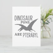 Dinosaur Puns zijn terabyl Bedankkaart (Staand voorkant)