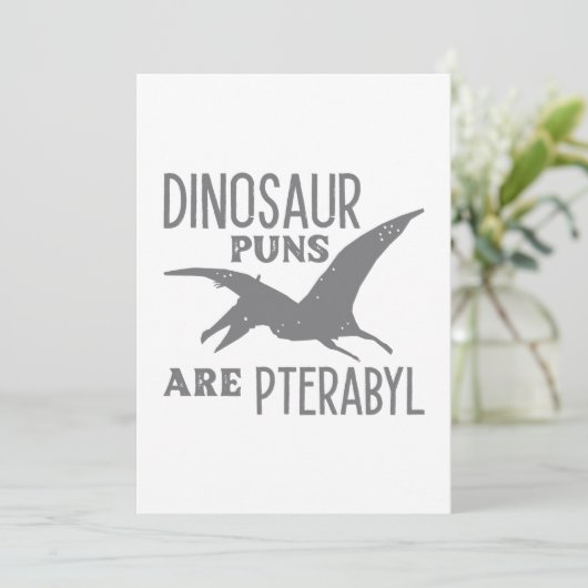 Dinosaur Puns zijn terabyl Bedankkaart (Staand voorkant)