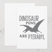 Dinosaur Puns zijn terabyl Bedankkaart (Voorkant / Achterkant)