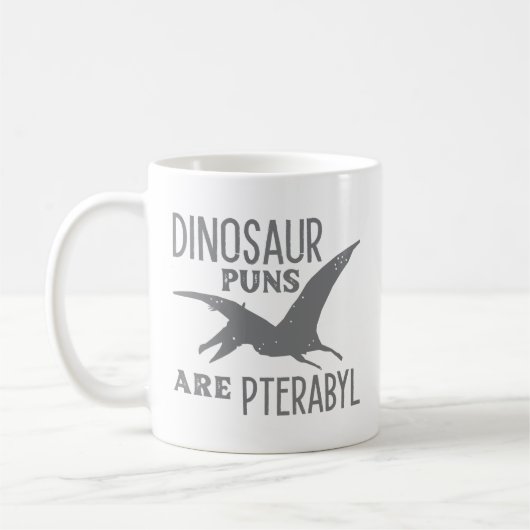 Dinosaur Puns zijn terabyl Koffiemok (Links)