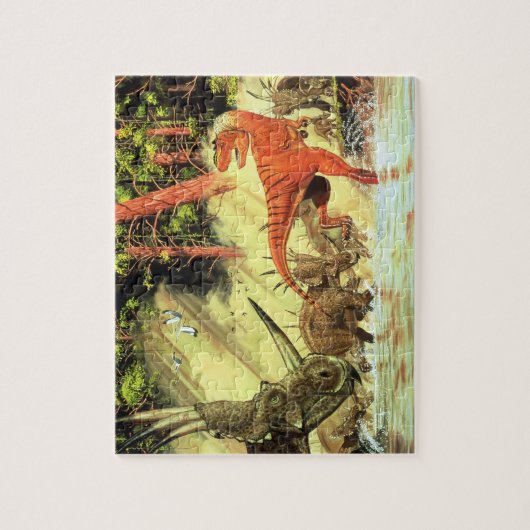 Dinosaur Puzzle Gorgosaur Styracosaur Gregory Paul Legpuzzel (Verticaal)