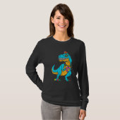 Dinosaur Puzzle Piece Autism Awareness Boy Kind to T-shirt (Voorkant volledig)