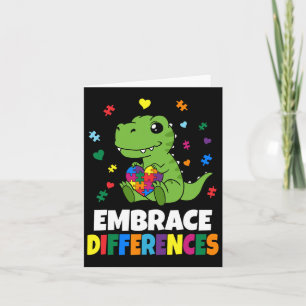 Dinosaur Puzzle Piece Autism Awareness for Boys Ki Kaart