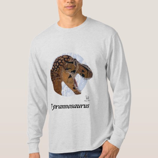 Dinosaur Raglan Tyrannosaurus Portrait Greg Paul T-shirt (Voorkant)