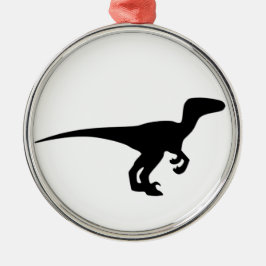 Dinosaur Raptor, Dino Design Metalen Ornament