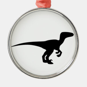 Dinosaur Raptor, Dino Design Metalen Ornament